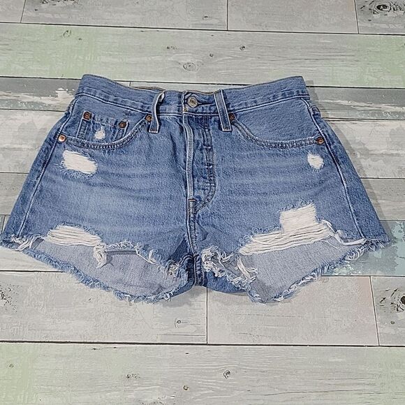Levi's Brand Jean Shorts sz 25 Button Fly 501 Style - Picture 1 of 5